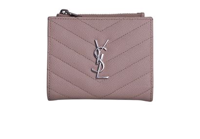 Yves Saint Laurent Monogram Zipped Wallet, front view